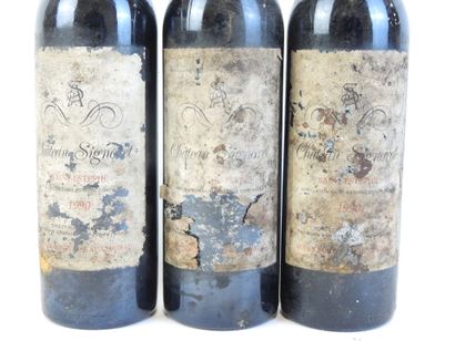 3 bouteilles CHATEAU SIGNORET, Saint-Estephe,...