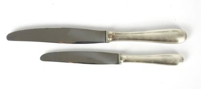 CHRISTOFLE. Silver-plated knife set comprising...
