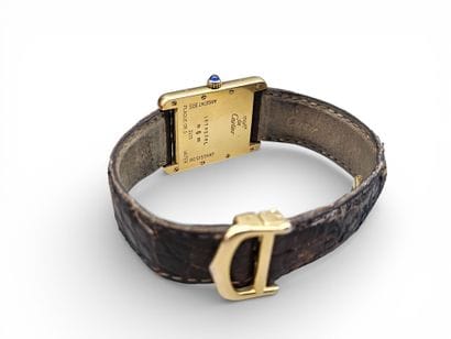 CARTIER.
Montre bracelet d'homme en argent...