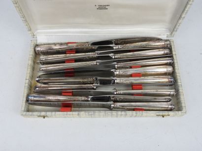 CHRISTOFLE. Set of silver-plated Malmaison-model...