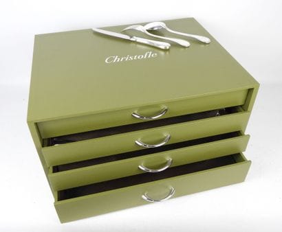 CHRISTOFLE. Silver-plated Ribbons pattern...