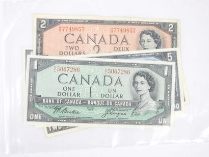 WORLD. Lot of banknotes from USA, Mexico,...