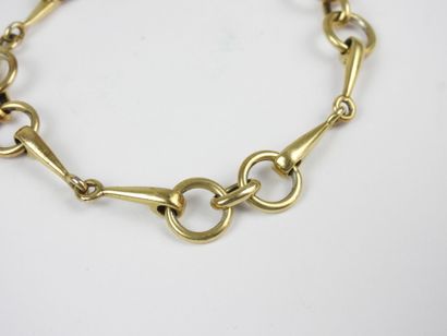 BRACELET en argent 925/1000° doré à maille...