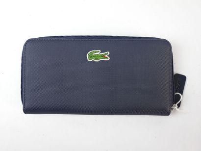 LACOSTE - Paris. Blue canvas wallet. 10 x...