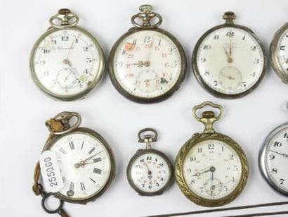 LOT of pocket, collar and chronometer watches,...