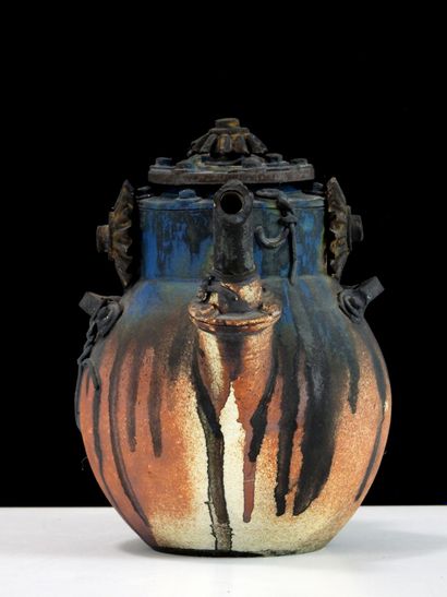 Jean FONTAINE (born 1952)
Teapot in blue,...