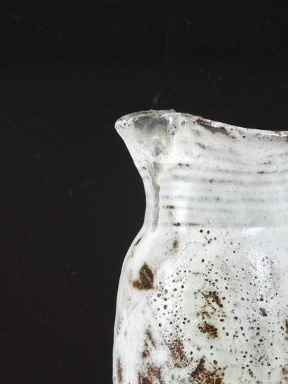 Eugène LION (1867-1945).
Stoneware pitcher...