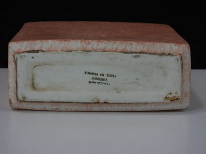 VIREBENT.
Rectangular porcelain vase enameled...