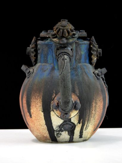 Jean FONTAINE (born 1952)
Teapot in blue,...