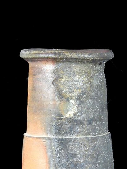 Stoneware vase, wood fired
Bears a signature...