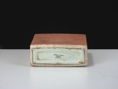 VIREBENT.
Rectangular porcelain vase enameled...