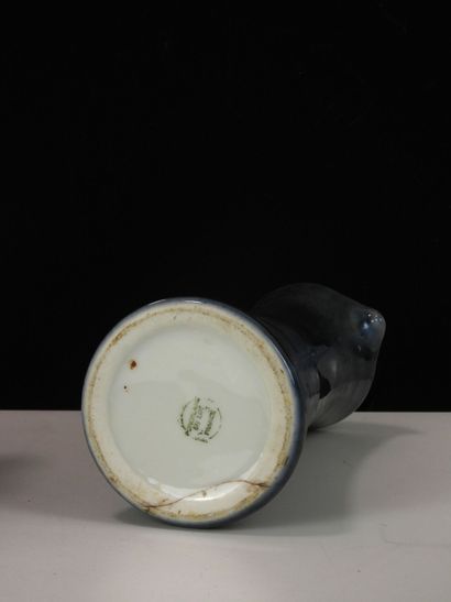 VIREBENT. 
Three blue enameled porcelain...