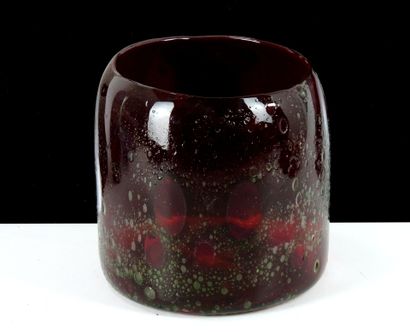 Franck KAJ (1911-1989).
Blown glass, red....
