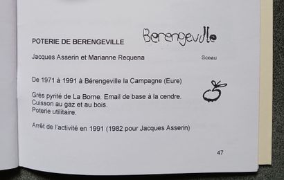 BERENGEVILLE.
Brown, beige and black glazed...