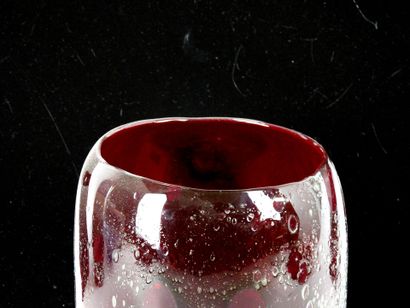 Franck KAJ (1911-1989).
Blown glass, red....