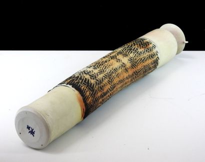 Franck ROUSSEAUX (1950-2010). 
Tall cylindrical...