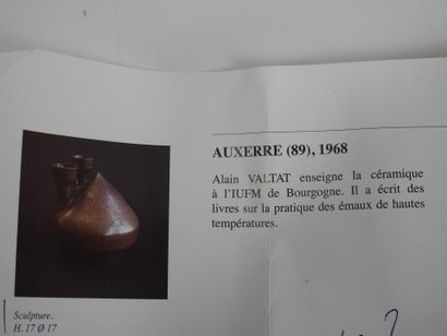 Alain VALTAT (b. 1947) - Auxerre (89)
Stoneware...