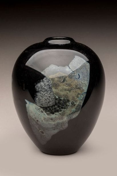 Claude MONOD (1944-1990).
Blown-glass ovoid...