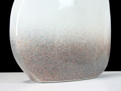 VIREBENT.
Flat-bottomed porcelain vase enameled...