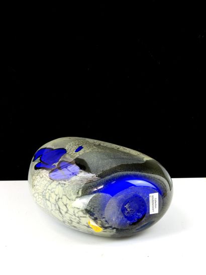 Yves BATREL (1946-2009).
Large flat vase...