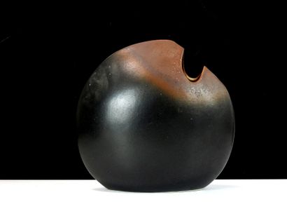 VIREBENT. 
Lenticular vase with offset neck...