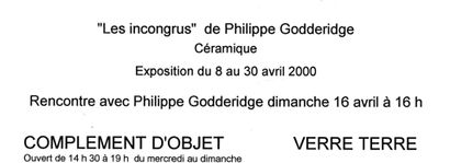 Philippe GODDERIDGE (b. 1955).
Incongruous...