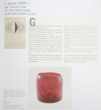 Franck KAJ (1911-1989).
Blown glass, red....