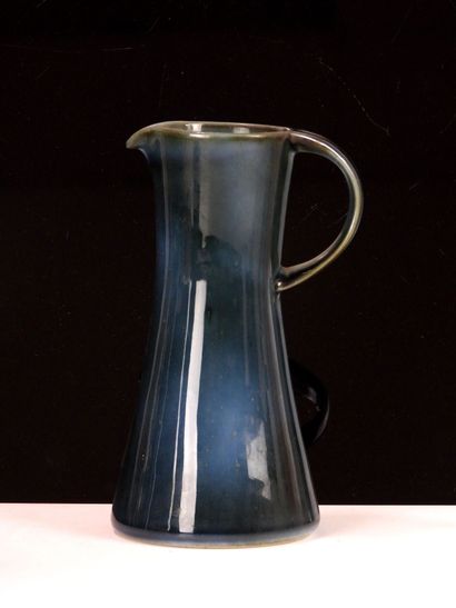 VIREBENT. 
Three blue enameled porcelain...