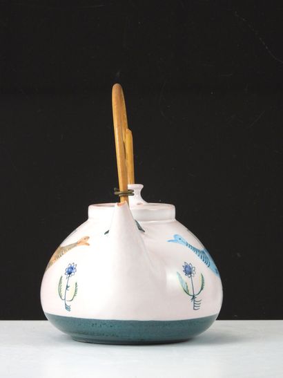 Yvon ROY (born 1938)
Glazed earthenware teapot...