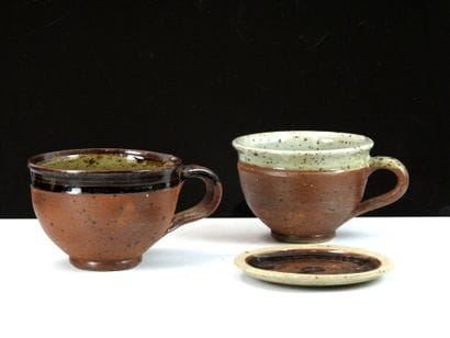 Pierre DIGAN (1941-2016)
Set of two stoneware...