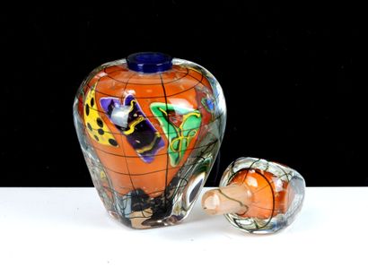 Allain GUILLOT (Born 1948)
Four-sided blown...