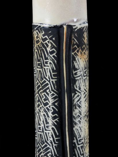 Franck ROUSSEAUX (1950-2010). 
Tall cylindrical...
