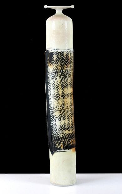 Franck ROUSSEAUX (1950-2010). 
Tall cylindrical...