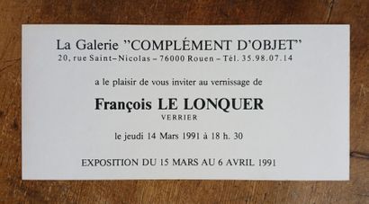 François LE LONQUER (1945-1991)
Blown glass...