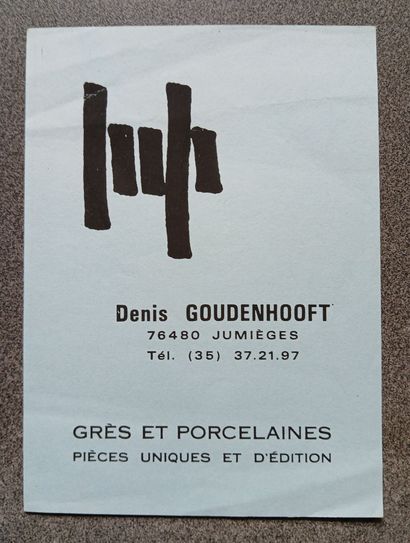 Denis GOUDENHOOFT ( 1948 - 2024).
High-turned...