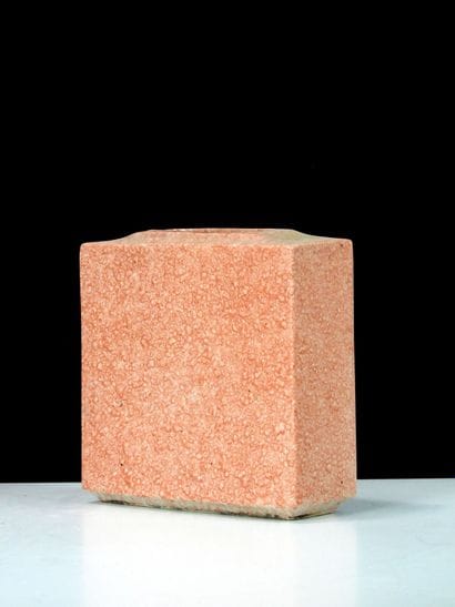VIREBENT.
Rectangular porcelain vase enameled...
