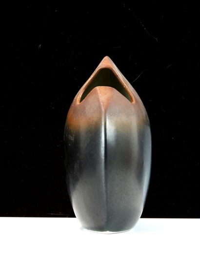 VIREBENT. 
Lenticular vase with offset neck...
