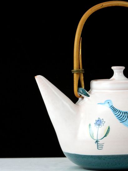 Yvon ROY (born 1938)
Glazed earthenware teapot...