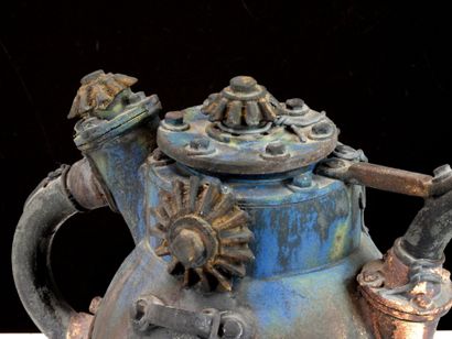 Jean FONTAINE (born 1952)
Teapot in blue,...