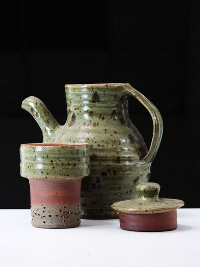 Gustave TIFFOCHE (1930-2011)
Large enameled...