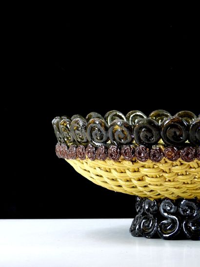 PARISI - Vallauris.
Large yellow, green and...