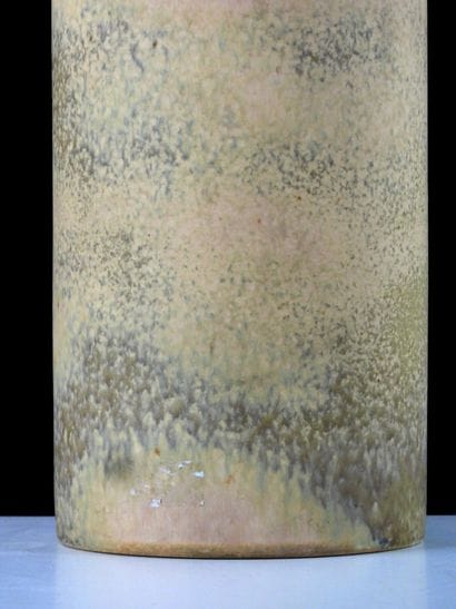 VIREBENT.
Large porcelain scroll vase, enameled...