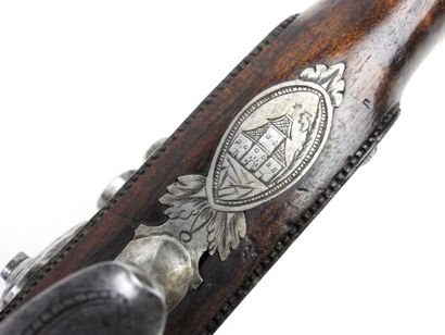ARMES à FEU. Pistolet à silex d'officier...