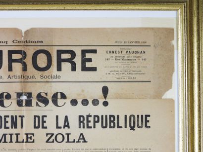 SOUVENIR HISTORIQUE. ZOLA (Émile) - « J'accuse…!...