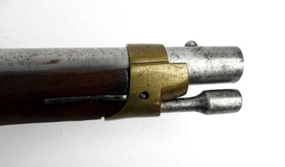 FIREARMS. Cavalry musket with walnut frame,...