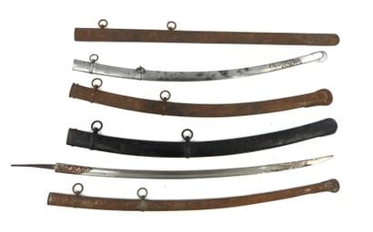 SPARE PARTS. Lot consisting of 5 metal saber...