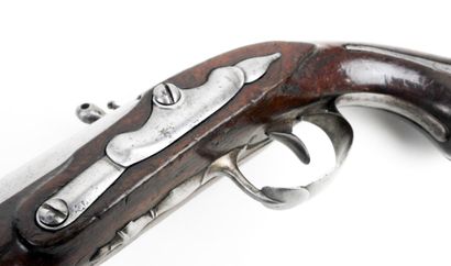 ARMES à FEU. Pistolet à silex à monture en...