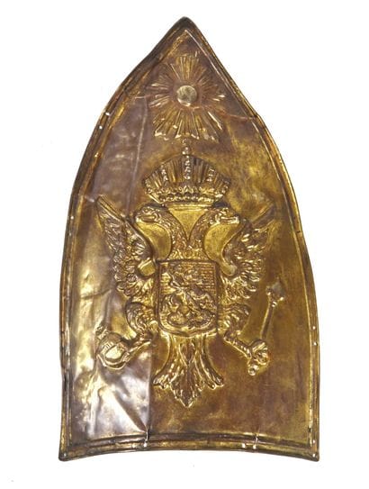 CUIVRERIES. RUSSIE IMPÉRIALE. Plaque de mitre...