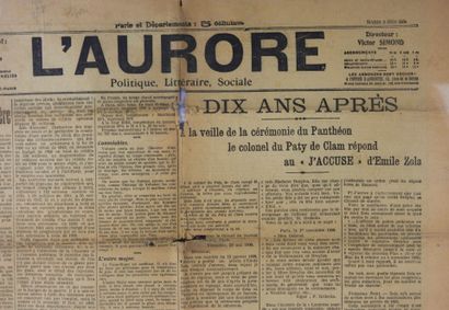 SOUVENIR HISTORIQUE. ZOLA (Émile) - « J'accuse…!...
