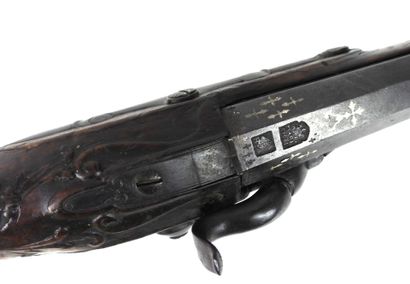 ARMES à FEU. Pistolet à silex transformé...